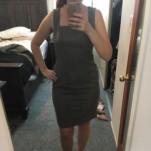 Banana Republic Gray Wool Form Fitting Dress Sz 8